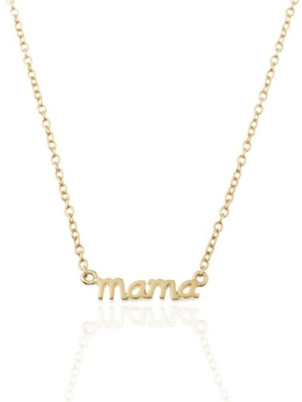 Mama Mom Mother Family Delicate 18in Long Rose Gold Necklace